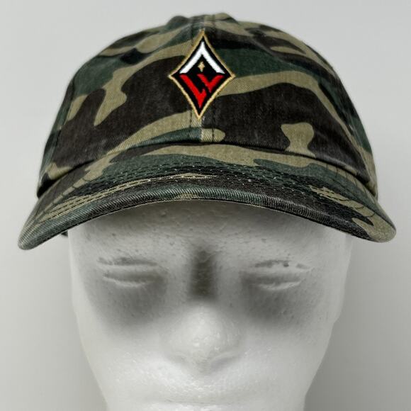 Las Vegas Aces Dad Hat Cap WNBA Camo Camouflage Military 6 Panel Strapback Green - Picture 2 of 9